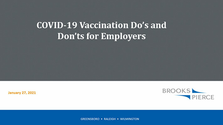 COVID-19 Vaccination Do’s and  Don’ts for Employers