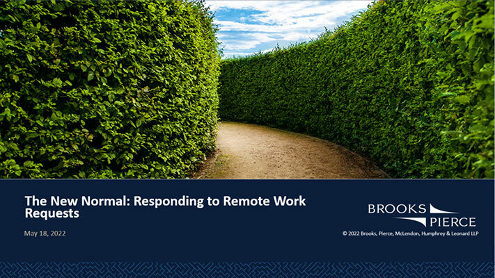 The New Normal: Responding to Remote Work Requests