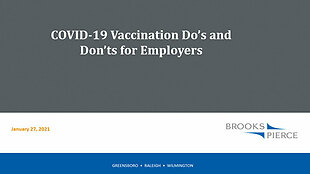 COVID-19 Vaccination Do’s and  Don’ts for Employers