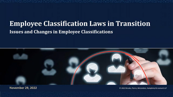 Employee Classification Laws in Transition